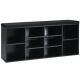 Costway - Entryway Padded Shoe Storage Bench 10-Cube Organizer Bench Adjustable - Black