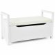 Costway - Shoe Bench Storage Rack Cushion Seat Ottoman Bedroom Hallway Entryway - White