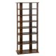Costway - Patented 7-Tier Double Rows Shoe Rack Vertical Wooden Shoe Storage Organizer - Rustic Brown