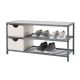 TRINITY - 3-Tier Shoe Bench w/ Baskets | - Slate Gray