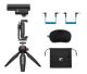 Sennheiser - Professional MKE 400 + Mobile Kit, Directional On-Camera Microphone with Smartphone Clamp & Manfrotto PIXI Mini Tripod