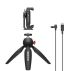 Sennheiser - XS Lav USB-C Mobile Kit Omnidirectional Clip-on Microphone with Smartphone Clamp & Manfrotto PIXI Mini Tripod