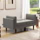 Bestier Convertible Sleeper Sofa 2 in 1, Modern Sofa Bed Couches with Soft Padded Seat and Side Pillows - Gray