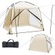 Costway - Screen Dome Camping Tent for 6-8 People with 4-Side Mesh Walls Carrying Bag - Beige