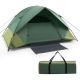 Costway - 2-person Camping Tent Lightweight Outdoor Tent with Removable Rain Fly Carrying Bag - Green