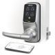 Lockly - Model 6S Latch Lever Smart Lock with Touchscreen/Key Access/Auto Lock/ App Control - Satin Nickel