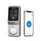 Lockly - Model 7S Deadbolt Smart Lock with Touchscreen/Key Access/Auto Lock/Bluetooth App Control - Satin Nickel