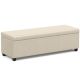 Simpli Home - Avalon Extra Large Storage Ottoman Bench - Satin Cream