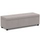 Simpli Home - Avalon Extra Large Storage Ottoman Bench - Cloud Grey