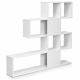 Costway - 5-Tier Bookshelf Corner Ladder Bookcase Display Storage Rack - White
