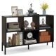 Costway - 6 Cube Storage Shelf Organizer Bookcase Square Cubby Cabinet Bedroom - Black