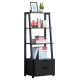 Costway - 4-Tier Ladder Shelf Bookshelf Bookcase Storage Display Leaning With 2 Drawers - Black