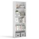 Costway - 5-Shelf Storage Bookcase Modern Multi-Functional Display Cabinet Furniture - White