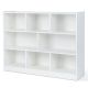 Costway - 3-tier Open Bookcase 8-Cube Floor Standing Storage Shelves Display Cabinet - White