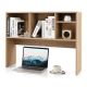 Costway - Computer Desktop Bookcase Countertop Storage Bookshelf Organizer with 4 Cubbies - Natural
