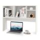 Costway - Computer Desktop Bookcase Countertop Storage Bookshelf Organizer with 4 Cubbies - White