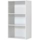 Costway - 3 Tier Open Shelf Bookcase Multi-functional Storage Display Cabinet Furni - White