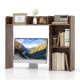 Costway - Desk Bookshelf Desktop Storage Organizer Display Shelf Rack Dorm Office - Brown