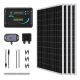 Renogy 400 Watt Monocrystalline Solar Kit w/ 4 Pcs 100W Solar Panel and 30A PWM Charge Controller - Black