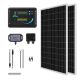 Renogy 200 Watt 12 Volt Monocrystalline Solar Kit w/ 2 Pcs 100W Solar Panel and 30A PWM Charge Controller - Black