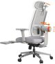 Newtral - Ergonomic High Back Office Mesh Chair with Footrest, Adaptive Lumbar Support, Adjustable 4D Armrest & 5D Headrest - Gray