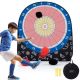 Costway - Large Dart Board for Kids with 4 Kick Balls, Carrying Bag Giant Outdoor Kick Black - Black