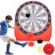 Costway - Large Dart Board for Kids with 4 Kick Balls, Carrying Bag Giant Outdoor Kick Red - Red