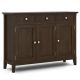 Simpli Home - Acadian Wide Entryway Storage Cabinet - Brunette Brown