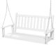 Costway 2-Person Wooden Outdoor Porch Swing Heavy Duty Patio Hanging Bench Chair - White