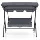 Costway Patio 3 Seats Canopy Swing Glider Hammock Steel Frame Cushioned Backyard - Grey