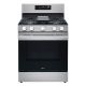 LG - 6.3 Cu. Ft. Freestanding Gas True Convection Smart Range with EasyClean, Air Fry and Premium Handle - Stainless Steel LRGN6323Y