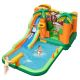 Costway Inflatable Water Slide Park Monkey Bounce House Splash Pool without Blower - Multicolor