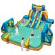 Costway Inflatable Water Slide with 2 Long Slides Pool Climbing Walls Blower Excluded - Multicolor