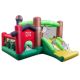 Costway Farm Themed Inflatable Castle Kids Bounce House w/ Double Slides Blower Excluded - Multicolor
