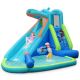 Costway Inflatable Kids Hippo Bounce House Slide Climbing Wall Splash Pool w/ Bag - Multicolor