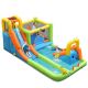 Costway Inflatable Water Slide Park Bounce House Splash Pool Without Blower - Multicolor