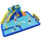 Costway Inflatable Water Slide Bounce House Climbing Wall without Blower - Multicolor