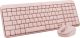 Logitech - MK250 Full-size Bluetooth Wireless Keyboard and Mouse Combo for Windows/MacOS with Fast & Easy Connectivity - Rose
