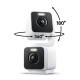 Wyze - Duo Cam Pan, 2K Wired Dual Pan/Tilt Camera with Spotlight, Indoor/Outdoor, Motion-Tracking with Color Night Vision - White