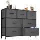 Bestier - 7 Drawer 11.8 in. Fabric Storage Tower Dresser Wooden Top Without mirror for Kid Room, Closet, Entryway, Nursery - Gray