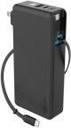 myCharge - RetractaCharger 20,000 mAh Portable Charger for Most USB-C Phones - Black