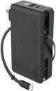 myCharge - RetractaCharger 10,000 mAh Portable Charger for Most USB-C and Apple Devices - Black