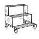 Costway - 3 Tier Outdoor Metal Plant Stand Flower Planter Garden Display Holder Shelf Rack - Black