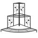 Costway - 3 Tier Floral Corner Plant Stand Metal Flower Pot Rack Stair Display Ladder - Black