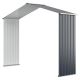 Costway - Outdoor Storage Shed Extension Kit for 9.1 ft Shed Width - Grey