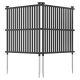 Costway - 2 PCS Air Conditioner Fence Panels with Metal Ground Stakes No Dig Trash Can Enclosure - Black