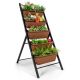 Costway - 5-tier Vertical Garden Planter Box Elevated Raised Bed w/5 Container - Brown
