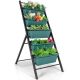Costway - 5-tier Vertical Garden Planter Box Elevated Raised Bed w/5 Container - Green