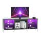 Bestier - 70inch TV Stand LED Entertainment Center for TVs Up to 80