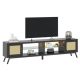 Bestier - 80'' Rattan TV Stand for TVs up to 85